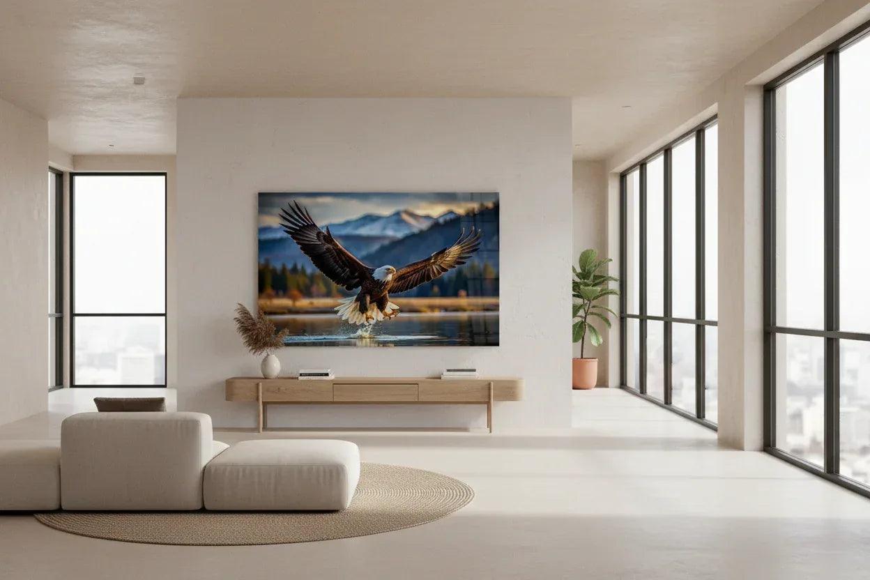 Eagle Glass Wall Art - LUXARTDECO