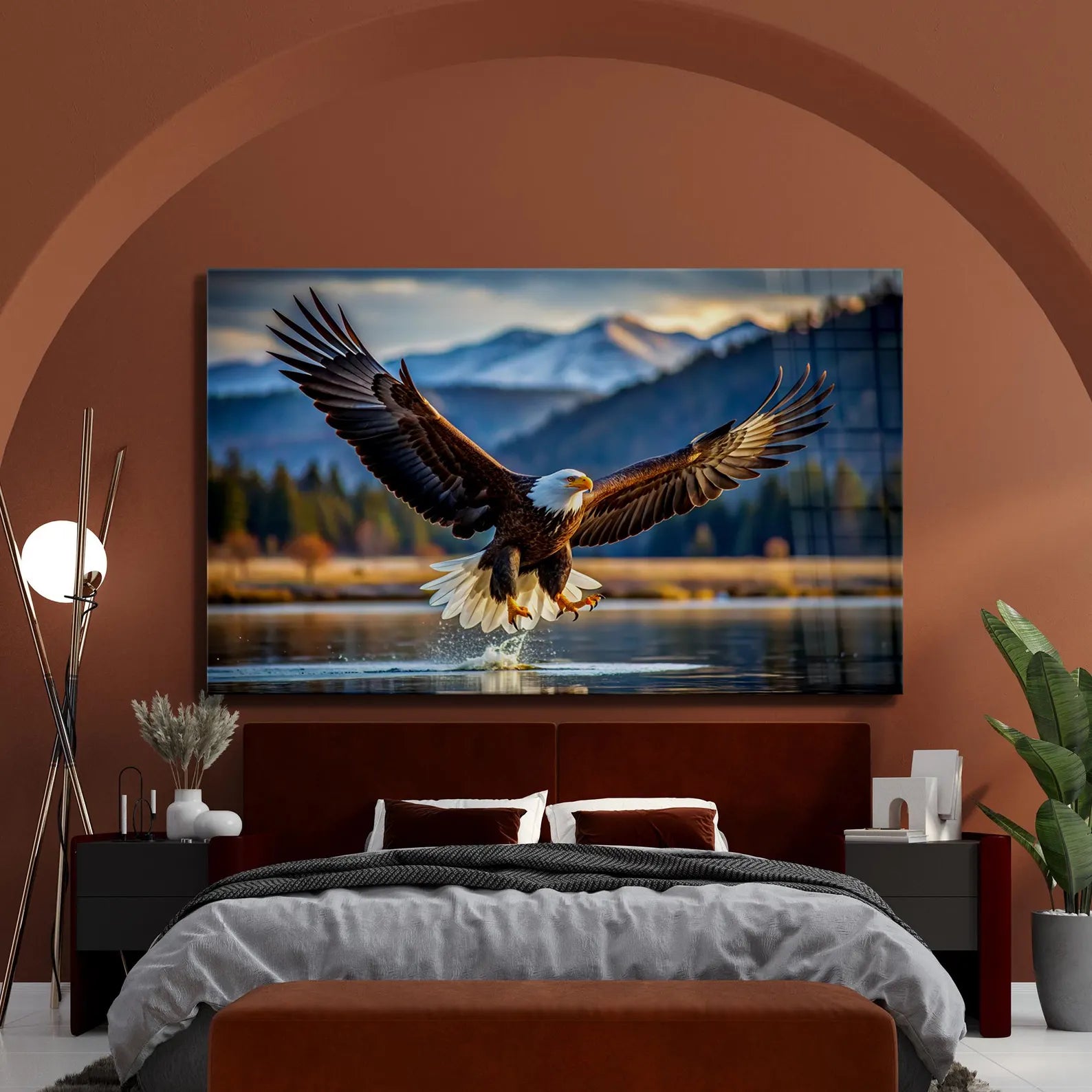 Décoration murale en verre Pivoine