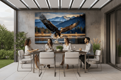 Aigle Tableau en Verre Trempé