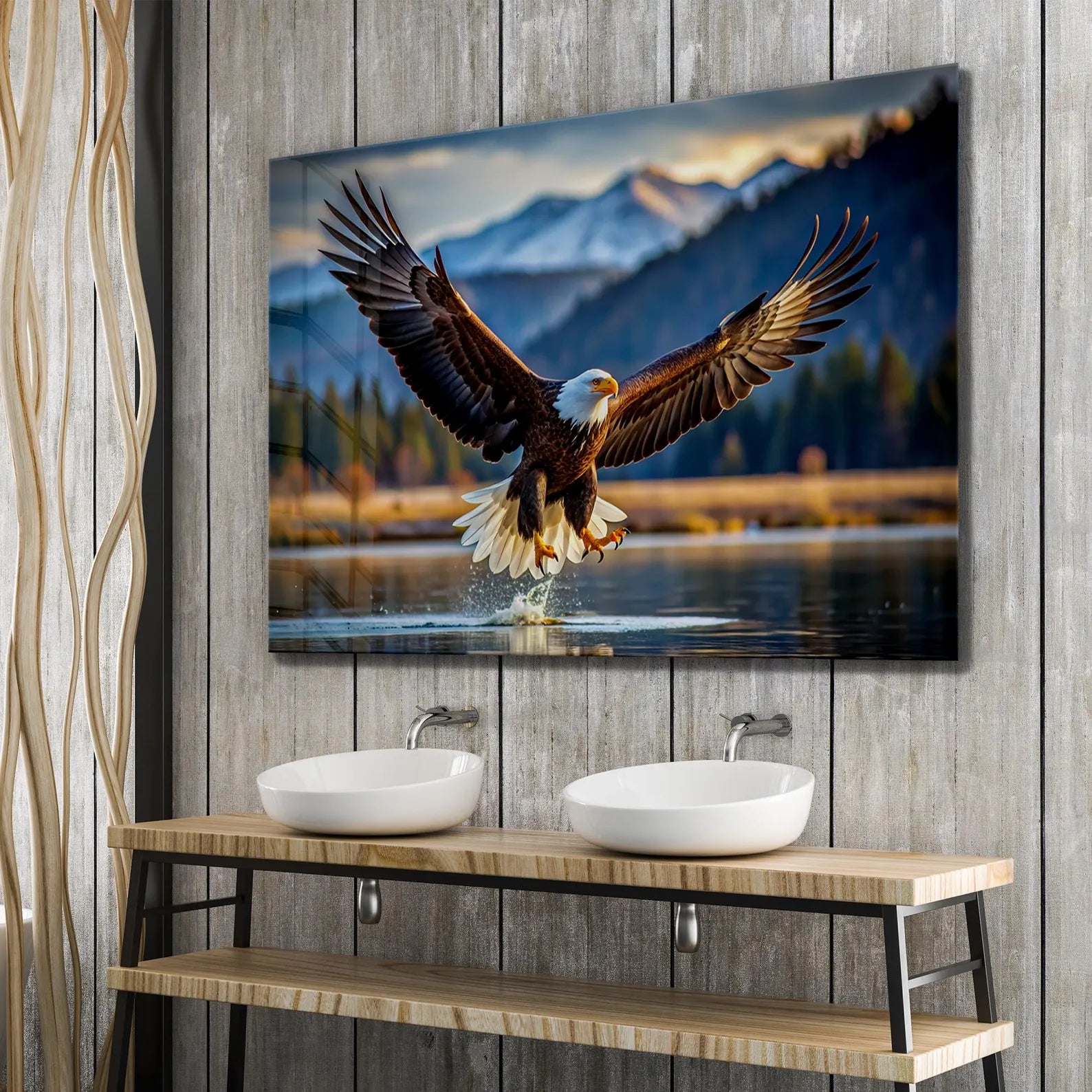 Décoration murale en verre Pivoine