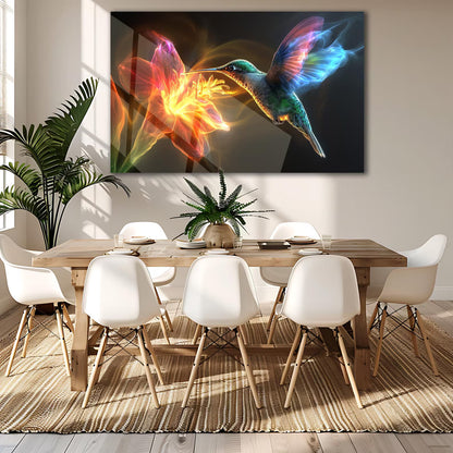 Colibrì Quadro in Vetro Temperato