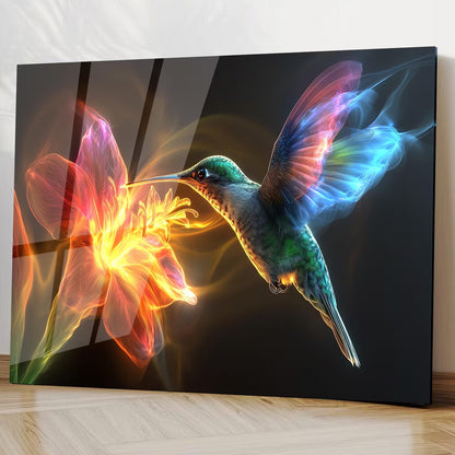 Colibrì Quadro in Vetro Temperato