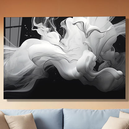 Fumo Bianco Quadro in Vetro Temperato