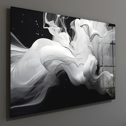 Fumo Bianco Quadro in Vetro Temperato