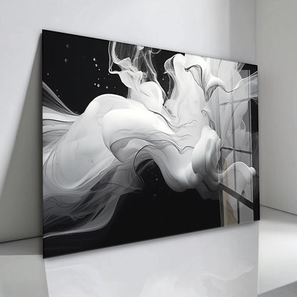 Fumo Bianco Quadro in Vetro Temperato