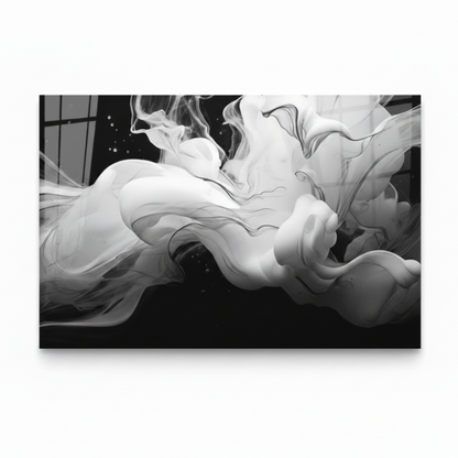Fumo Bianco Quadro in Vetro Temperato