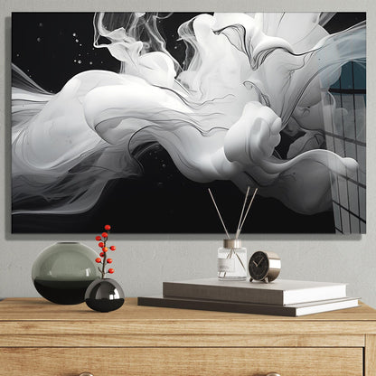 Fumo Bianco Quadro in Vetro Temperato