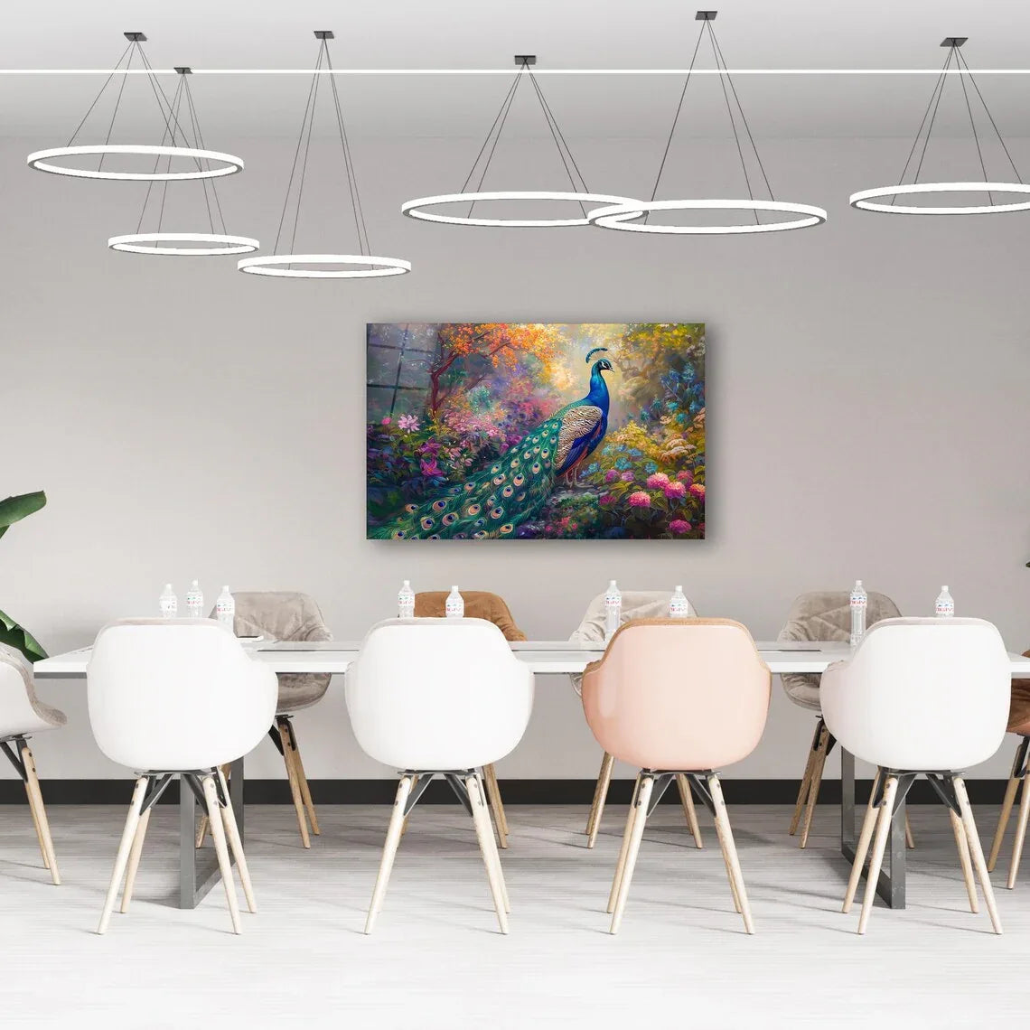 Peacock Glass Wall Art - LUXARTDECO