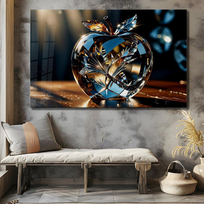 Crystal Apple Glass Wall Art