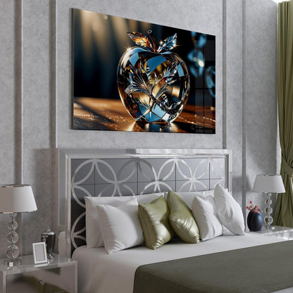 Crystal Apple Glass Wall Art