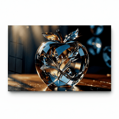Crystal Apple Glass Wall Art