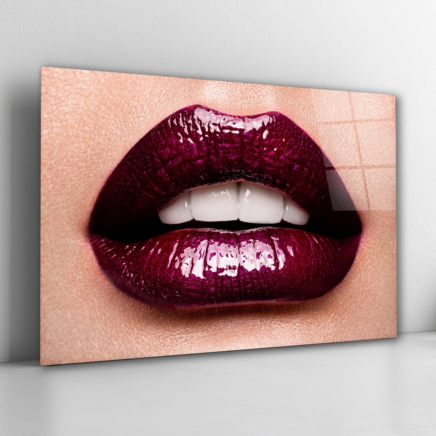 Labbra Sensuali Quadro in Vetro Temperato