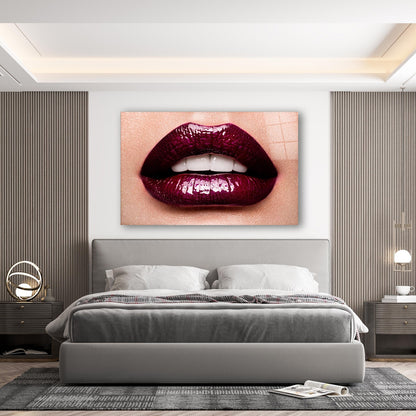 Sensual Lips Glass Wall Art