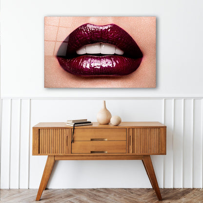 Sensual Lips Glass Wall Art