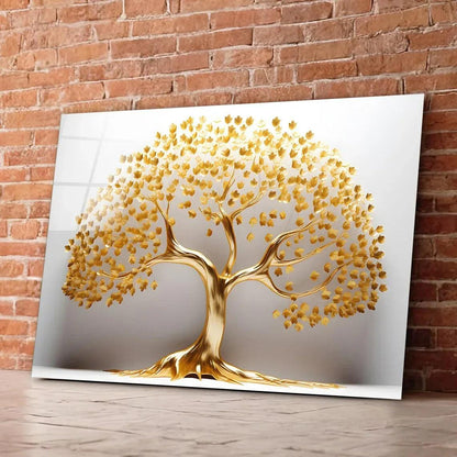 Gold Tree of Life Glass Wall Art - LUXARTDECO