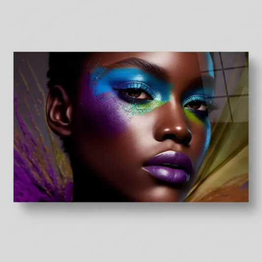 Beautiful Woman Glass Wall Art