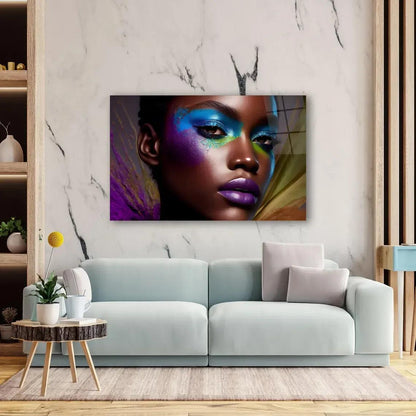 Beautiful Woman Glass Wall Art - LUXARTDECO