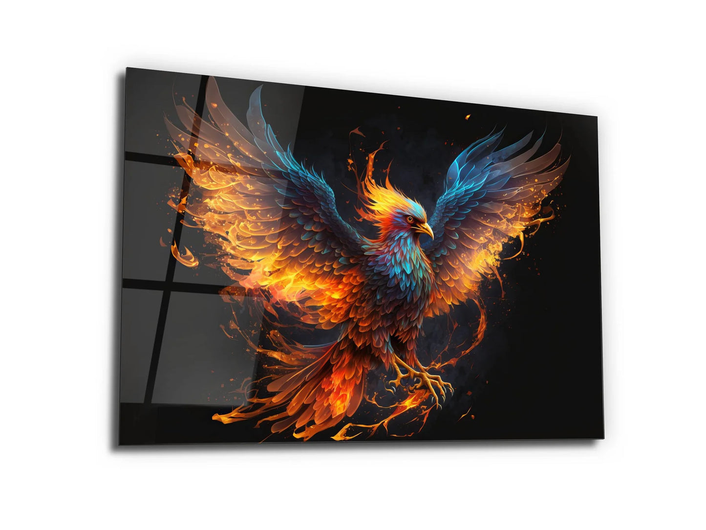 Fenice Quadro in Vetro Temperato