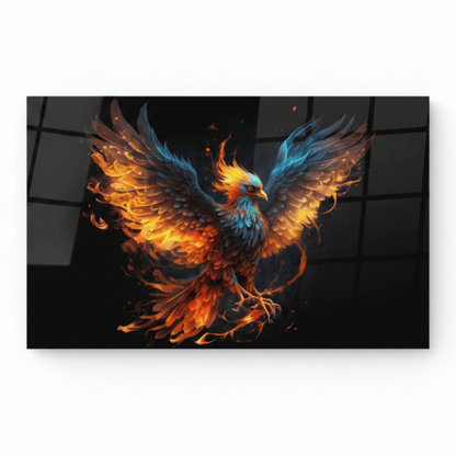 Phoenix Glass Wall Art