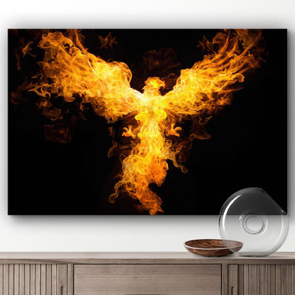 Phoenix Tableau en Verre Trempé