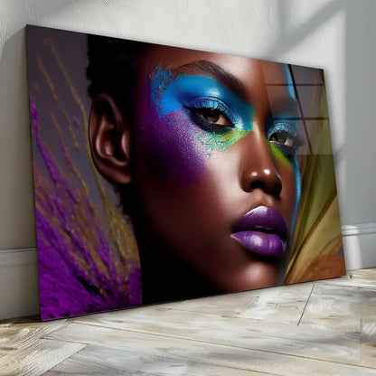 Beautiful Woman Glass Wall Art - LUXARTDECO