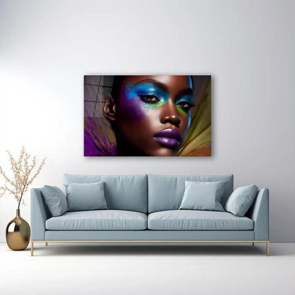 Beautiful Woman Glass Wall Art - LUXARTDECO