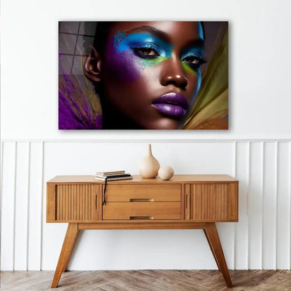 Beautiful Woman Glass Wall Art - LUXARTDECO