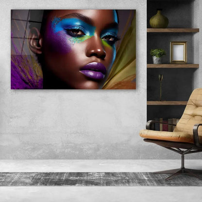 Beautiful Woman Glass Wall Art - LUXARTDECO