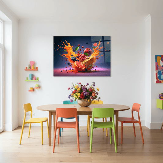 Fruit Explosion Glass Wall Art
