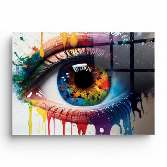 Azure Occhio Quadro in Vetro Temperato