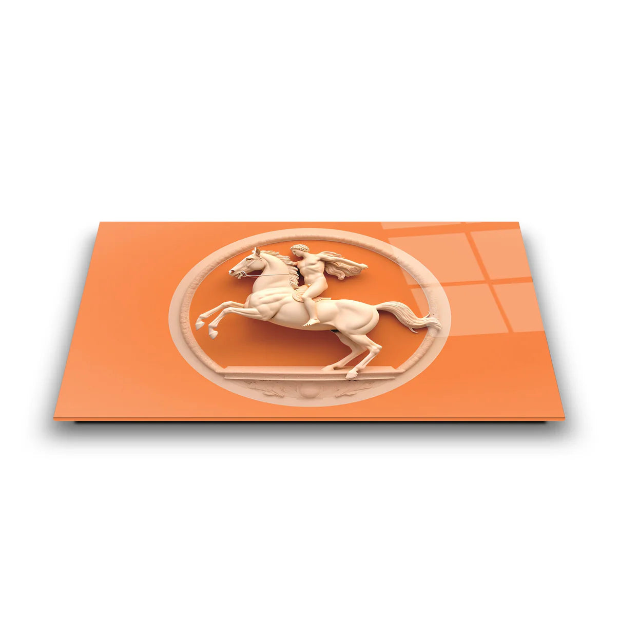 Warrior on Horseback Glass Wall Art