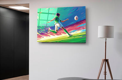 Calciatore Quadro in Vetro Temperato