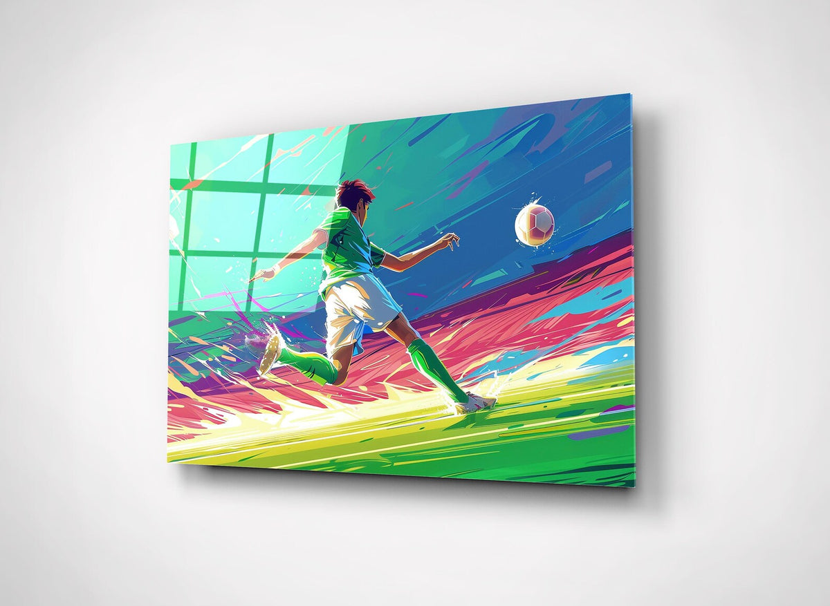 Calciatore Quadro in Vetro Temperato
