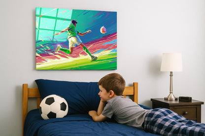 Calciatore Quadro in Vetro Temperato