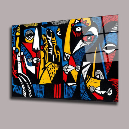 Modern Illustration Glass Wall Art