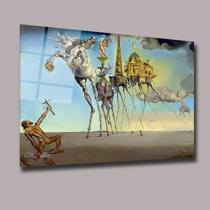 Ispirato a Dalí Quadro in Vetro Temperato
