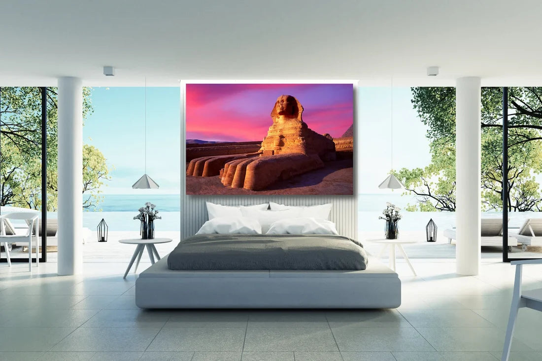 Sphinx de Gizeh Tableau en Verre Trempé