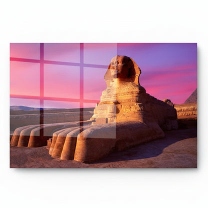 Sphinx de Gizeh Tableau en Verre Trempé