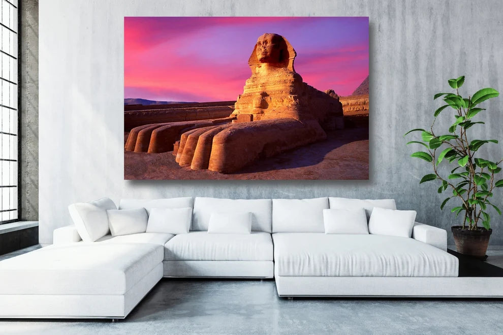 Sphinx de Gizeh Tableau en Verre Trempé