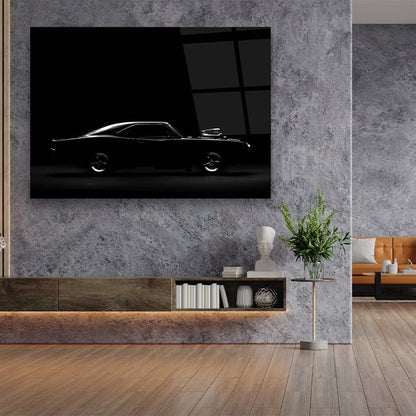 1968 Dodge Charger Glass Wall Art