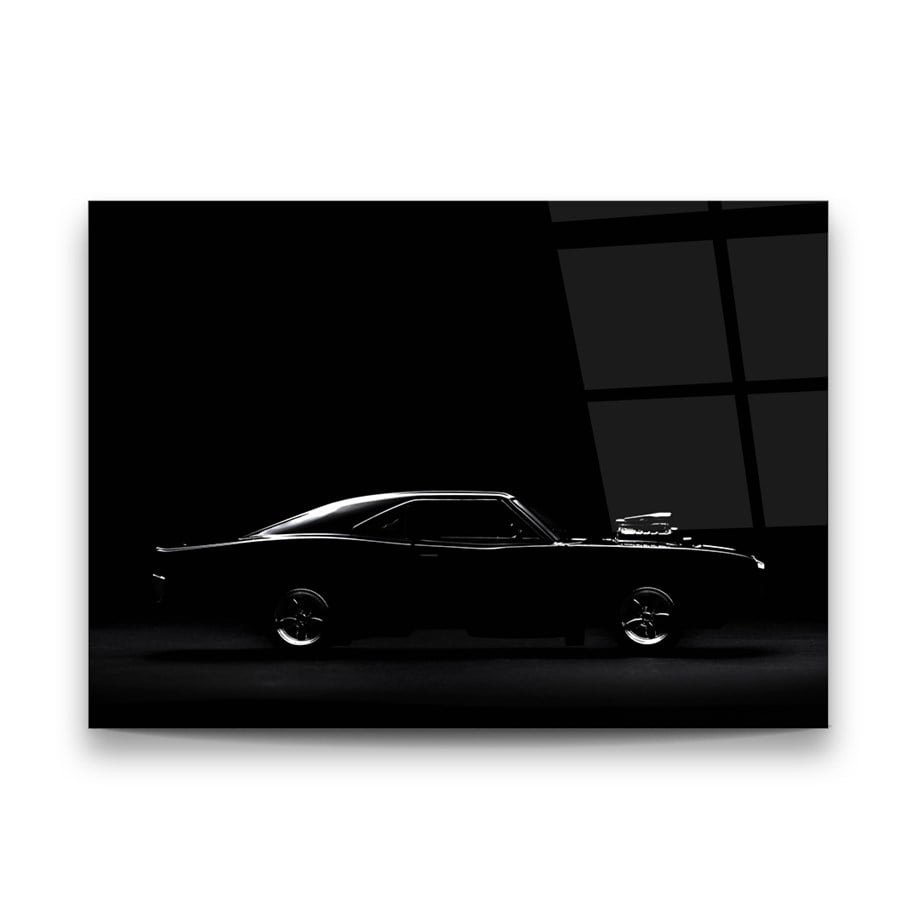 1968 Dodge Charger Glass Wall Art