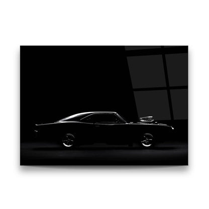 1968 Dodge Charger Glass Wall Art