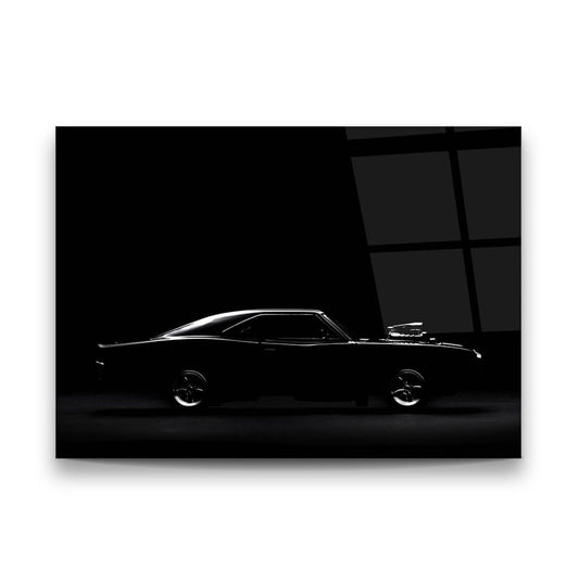 1968 Dodge Charger Glass Wall Art