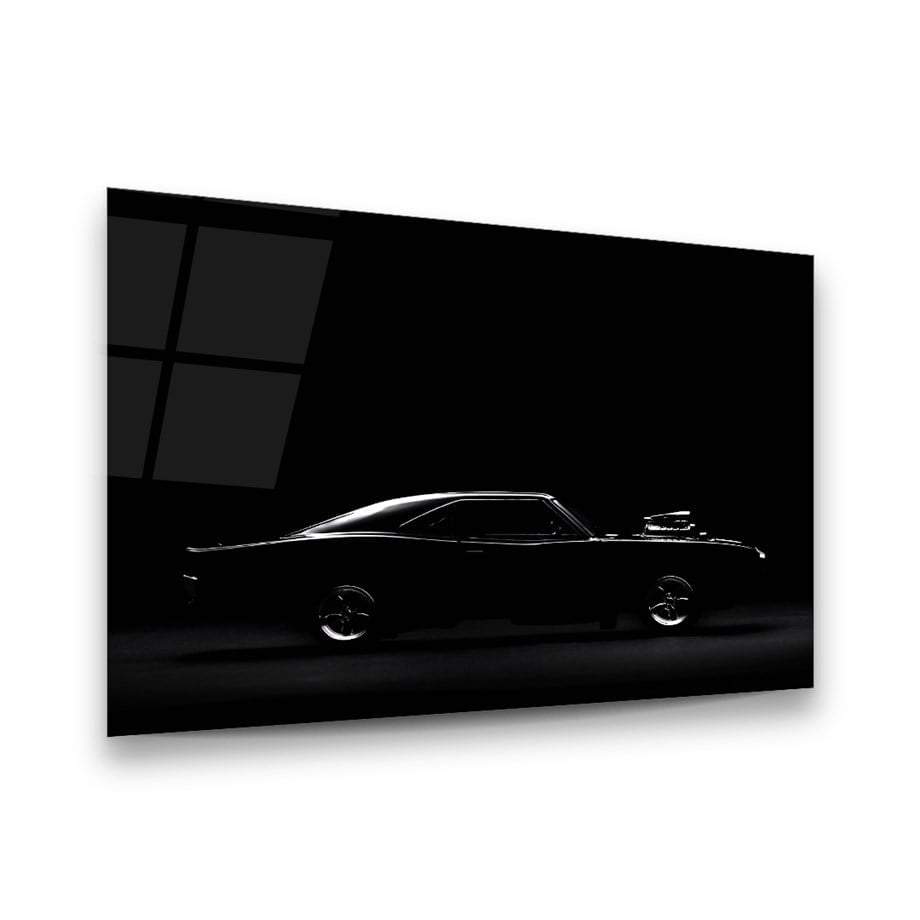 1968 Dodge Charger Glass Wall Art