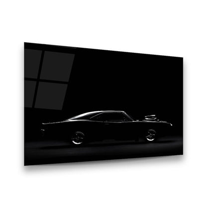 1968 Dodge Charger Glass Wall Art