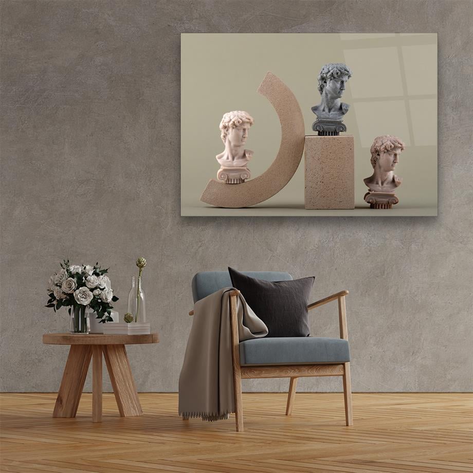 Busti Classici Quadro in Vetro Temperato