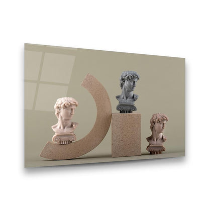 Busti Classici Quadro in Vetro Temperato