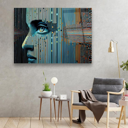 Donna Digitale Quadro in Vetro Temperato