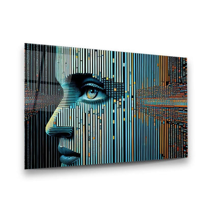 Donna Digitale Quadro in Vetro Temperato