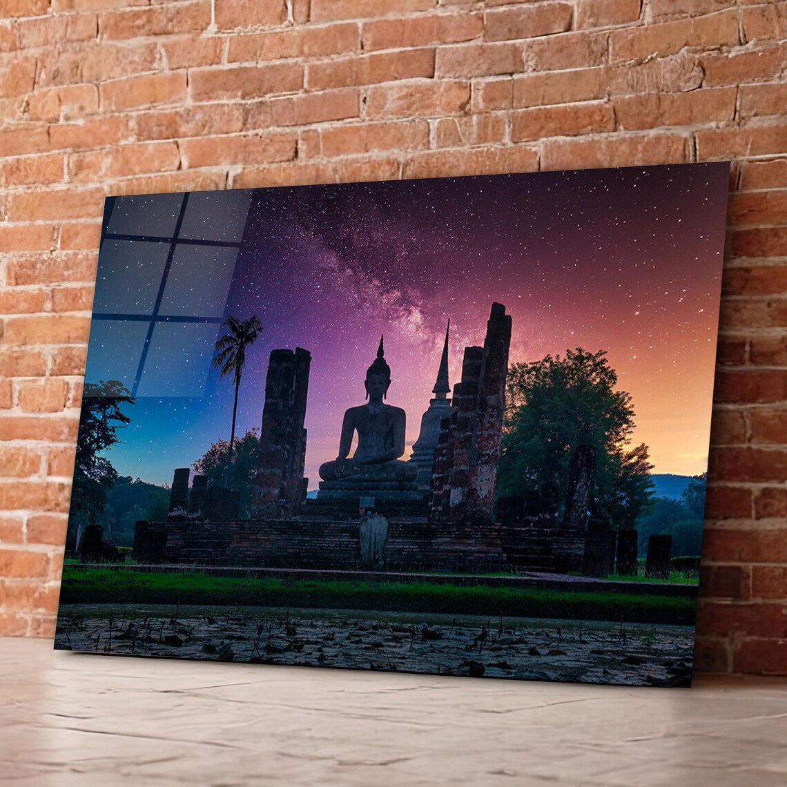 Art mural en verre Bouddha